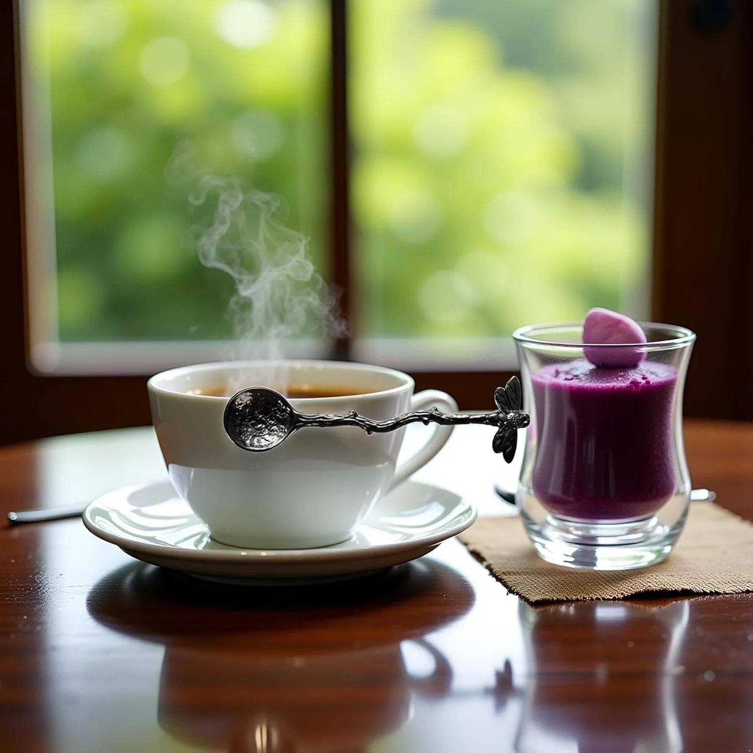 Ложка чайна Gun Black Retro Dragonfly з нержавіючої сталі для кави, чаю, десертів та тортів з довгою ручкою, антична, фото №4