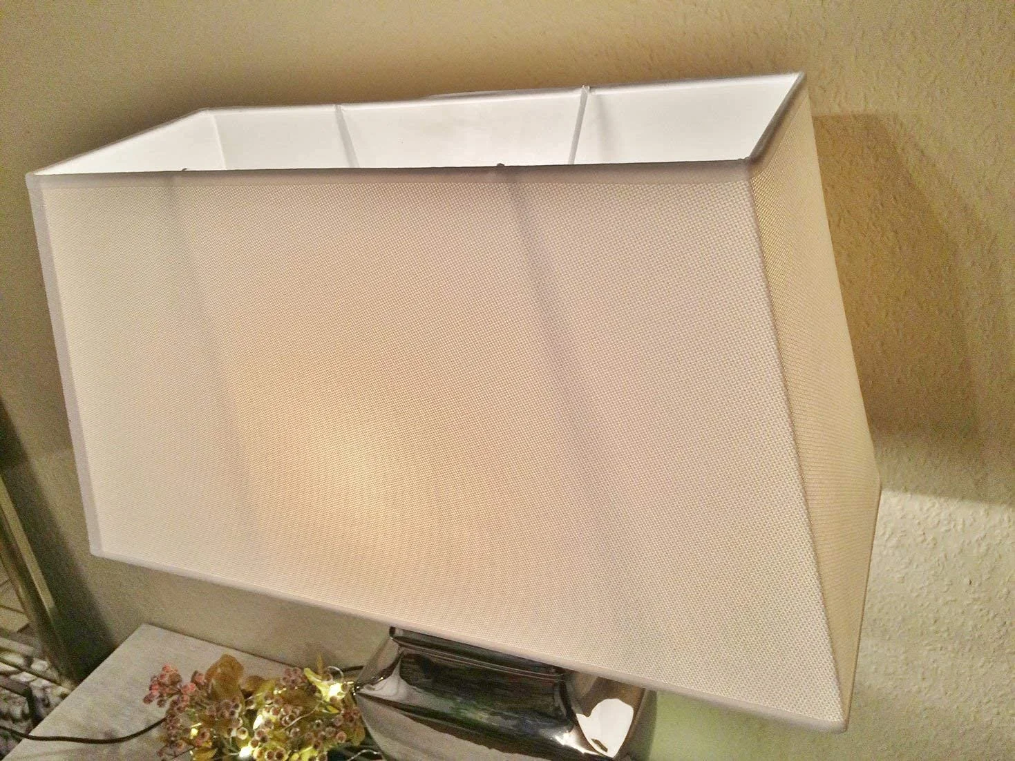 Настільна лампа DRULINE Silver Lady 35 см керамічна Shabby Chic біла срібляста 8739S-25, фото №3