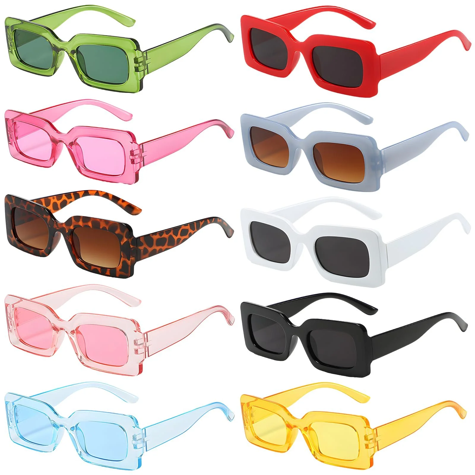 Набір Сонцезахисні Окуляри Квадратні Вінтажні 90-х Ретро, фото №1