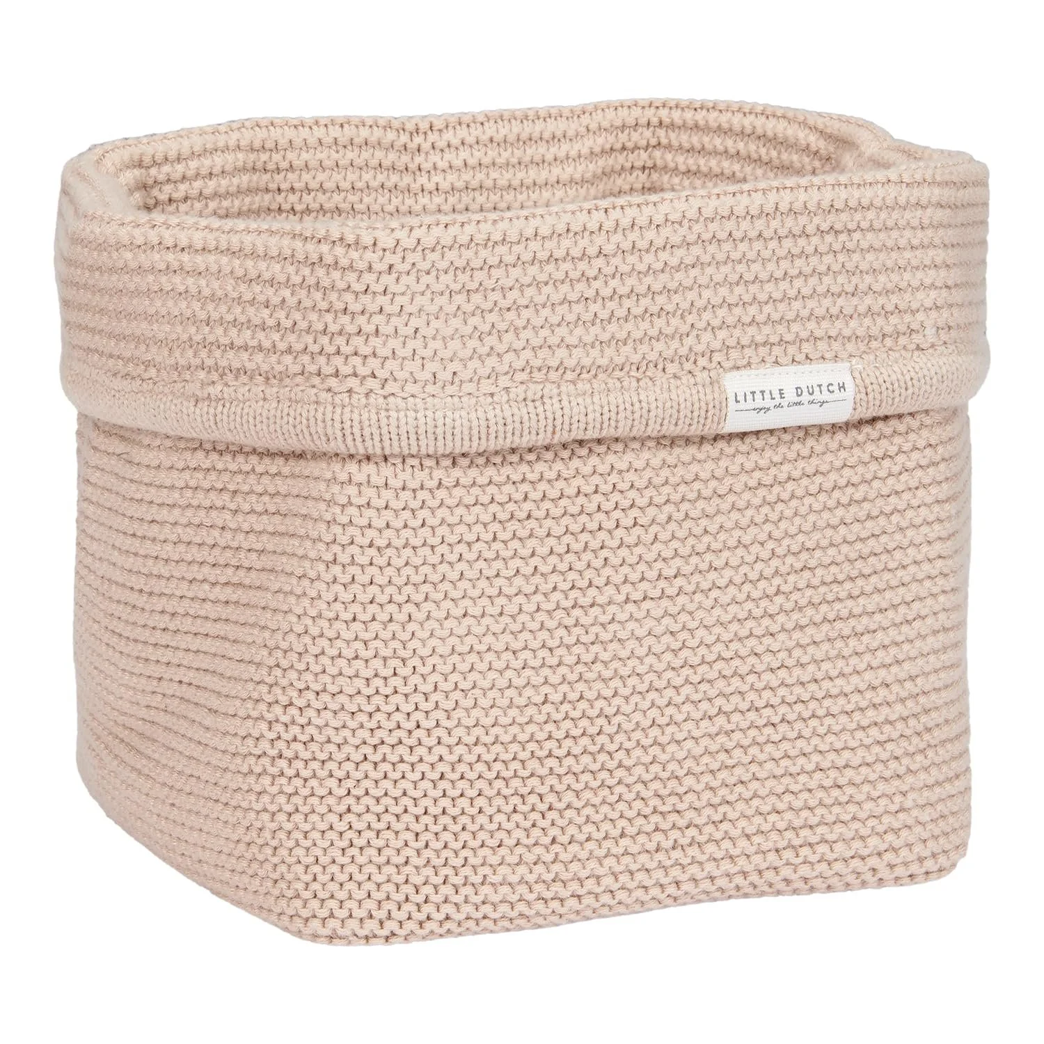 Органайзер для пеленального столика Little Dutch Knitted Small - Newborn Naturals Pure Beige (15 x 15 x 15 см), фото №1
