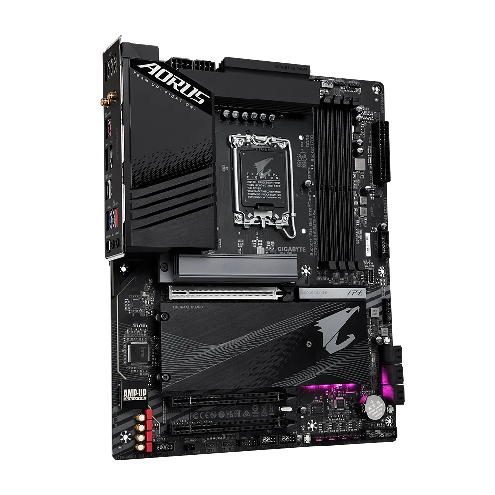 Материнська плата GIGABYTE Z790 AORUS ELITE AX / LGA1700 / Intel Z790 / DDR5 / Wi-Fi 6E + BT / ATX, фото №3 Материнська плата GIGABYTE Z790 AORUS ELITE AX / LGA1700 / Intel Z790 / DDR5 / Wi-Fi 6E + BT / ATX, фото №3