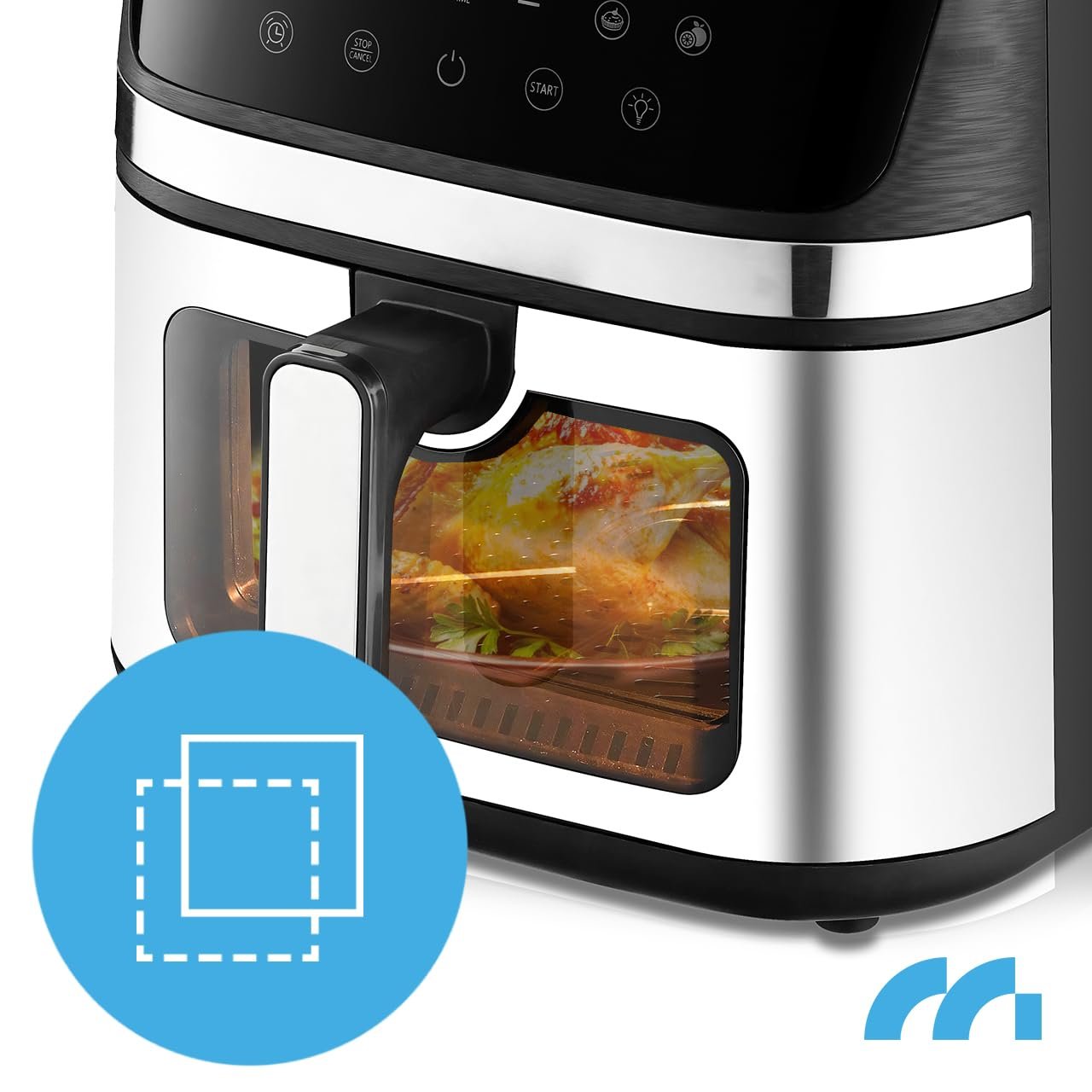 Мультипіч MalTec AirFryer1800W-7L 7 л 12 програм LED-екран Чорний, фото №9 Мультипіч MalTec AirFryer1800W-7L 7 л 12 програм LED-екран Чорний, фото №9