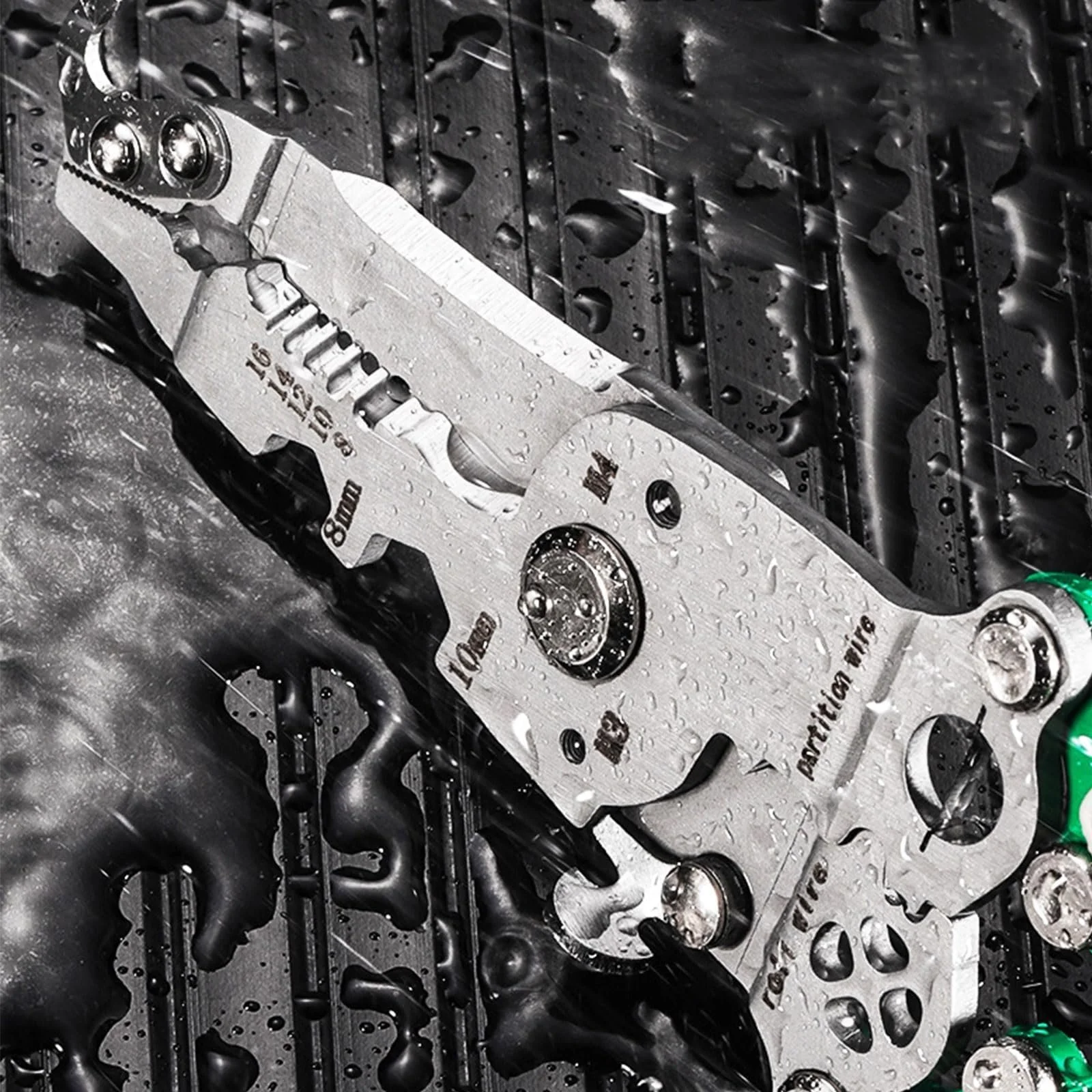 Стриппер складной GIONAR 18-в-1 многофункциональный инструмент для обжима и зачистки проводов, фото №6