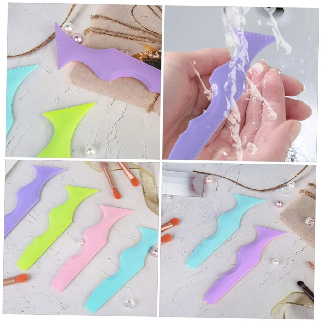 Інструменти для вій FOMIYES Силіконова лінійка краси, трафарети для підводки очей, фото №4