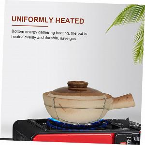 Ківш-сотейник керамічний з ручкою термостійкий для рису та супів synthetic.ua - Фото 1