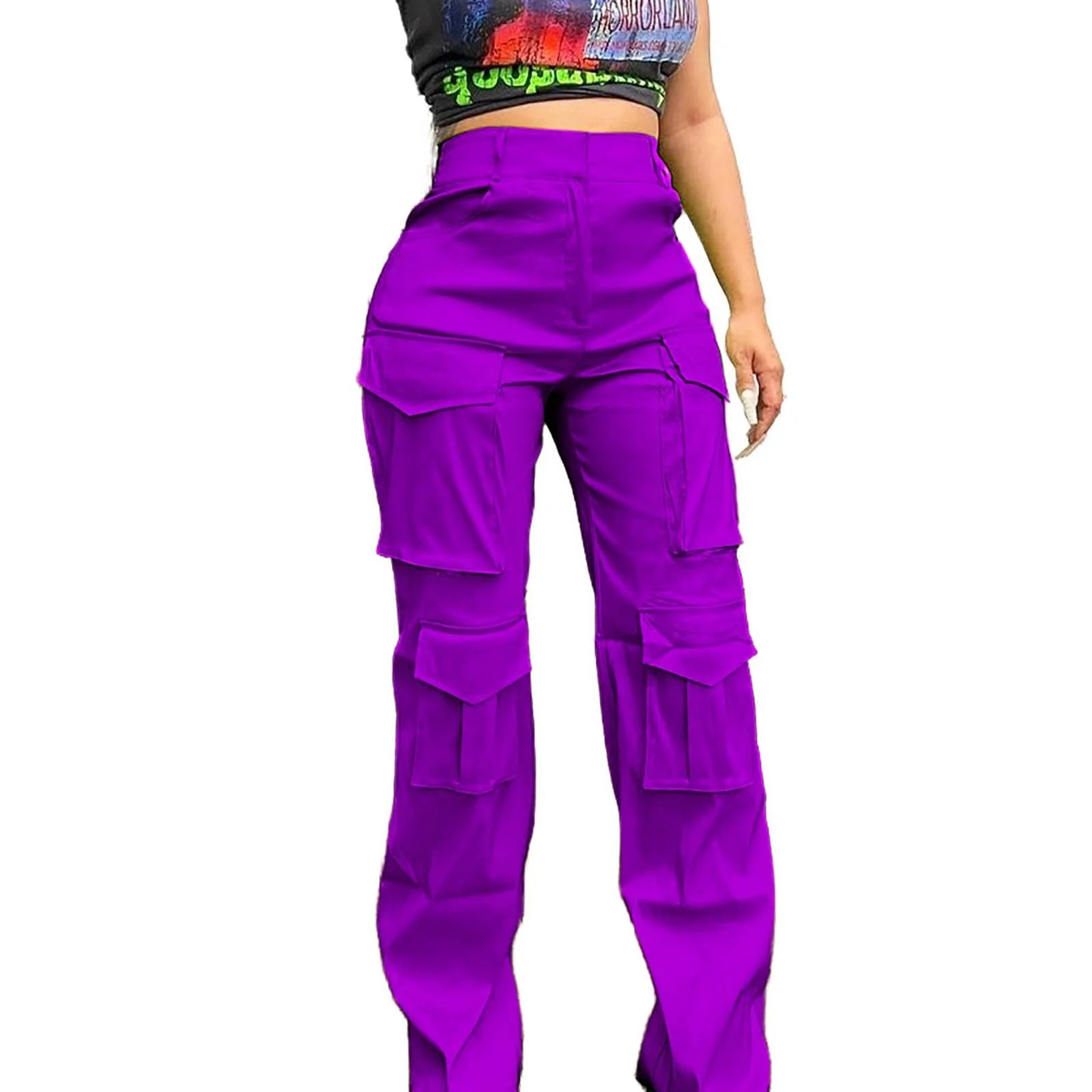 Брюки KEERADS Cargo с высокой посадкой, фото №3