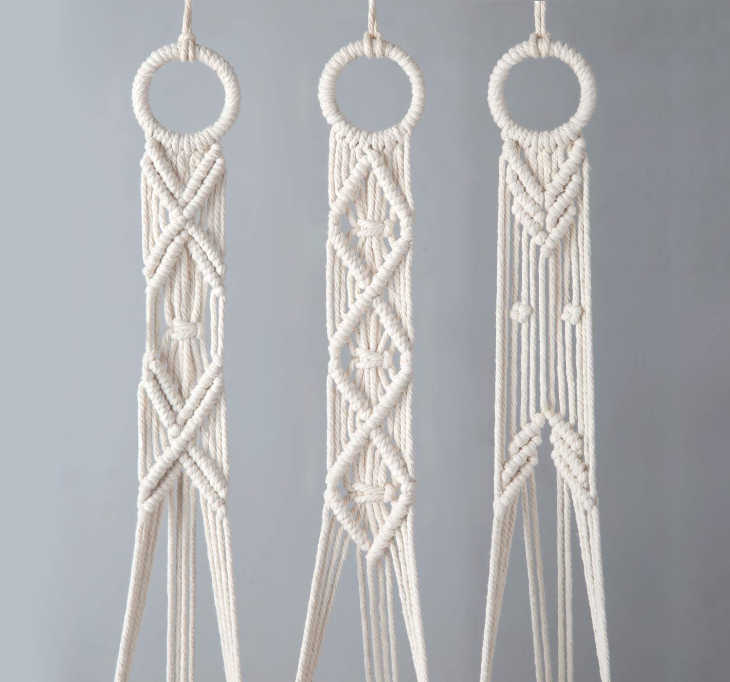 Подвесной кошик макраме Mkouo набор из 3 шт. 99 см, фото №6