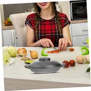 Каструля для запікання керамічна глиняна термостійка антипригарна без покриття synthetic.ua - Фото 1