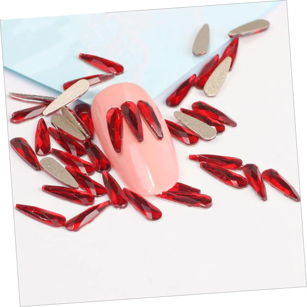 Стразы Beavorty 40 шт. Кристаллы для маникюра, кристаллы для ногтей, украшения для ногтей, блестящие кристаллы для ногтей, капли воды, 3D, фото №7