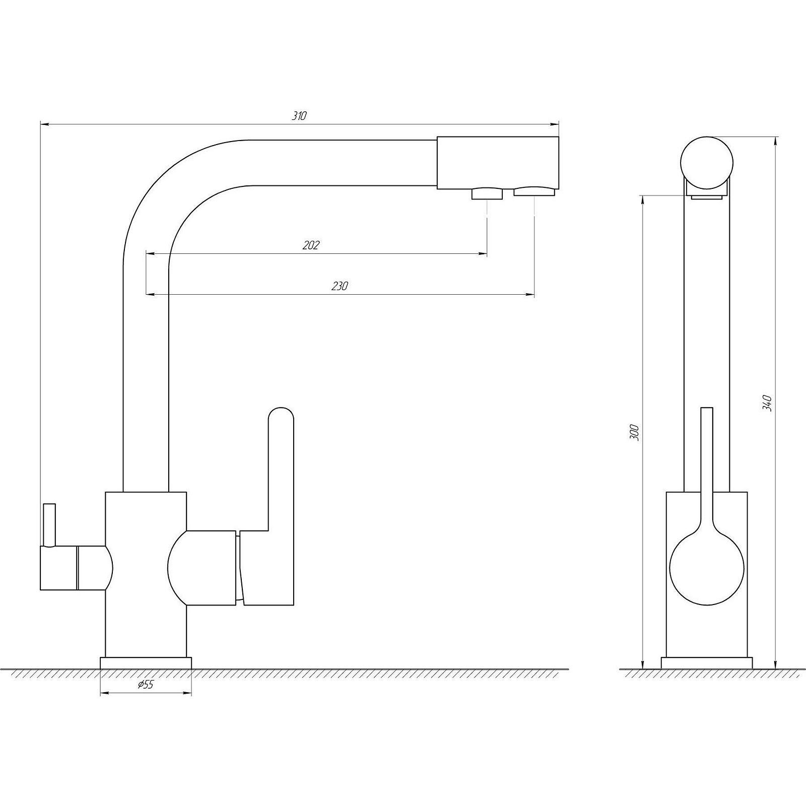 Змішувач для кухні під осмос Globus Lux LAZER GLLR-0444-8-STSTEEL, фото №2 Змішувач для кухні під осмос Globus Lux LAZER GLLR-0444-8-STSTEEL, фото №2