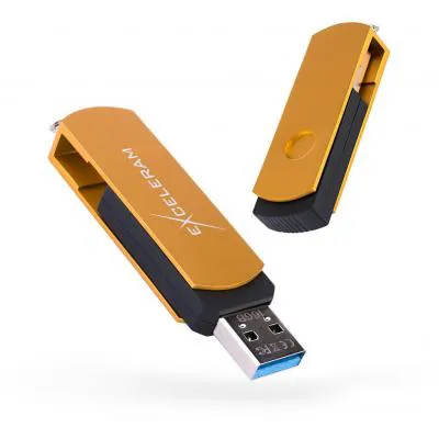 USB флеш-накопитель Exceleram 32gb P2 Series Gold/Black USB 3.1 Gen 1 EXP2U3GOB32, фото №1 USB флеш-накопитель Exceleram 32gb P2 Series Gold/Black USB 3.1 Gen 1 EXP2U3GOB32, фото №1