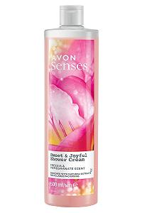 Крем-гель для душу Avon Senses Sweet & Joyful Фрезія та гранат 500 мл - Фото 1