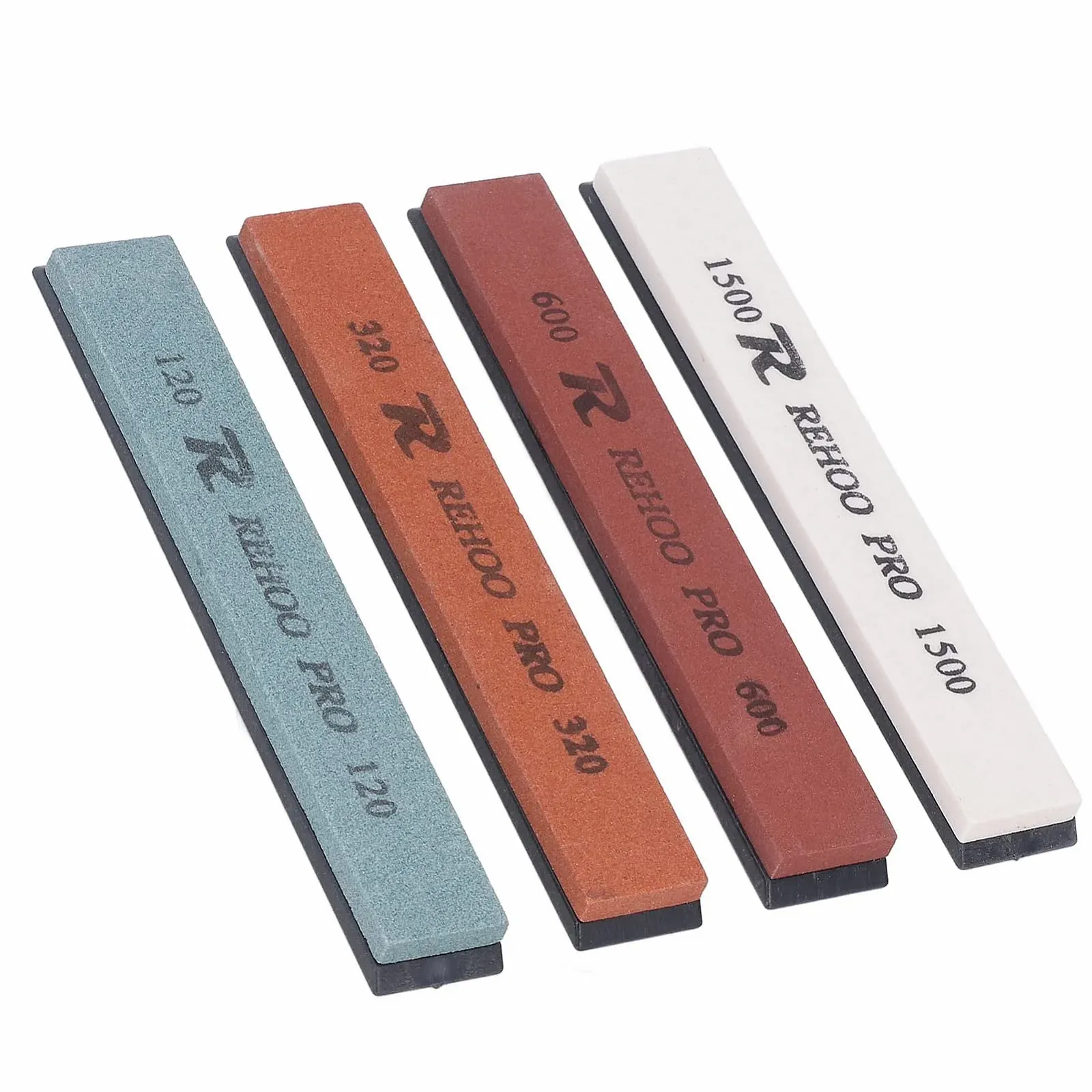 Набір точильних каменів для ножів водні камені 4 штуки з фіксованим кутом 120 320 600 1500 Grit білий, фото №6