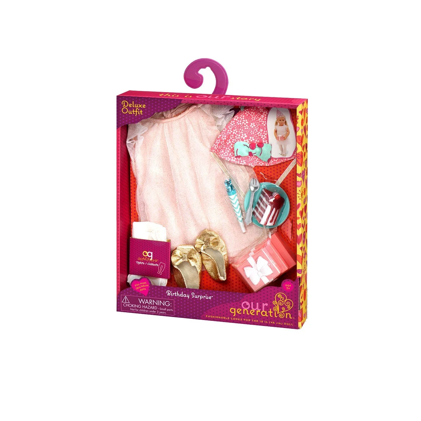 Одежда для куклы Our Generation 44578 Birthday Surprise Deluxe Multi-Colour, фото №3
