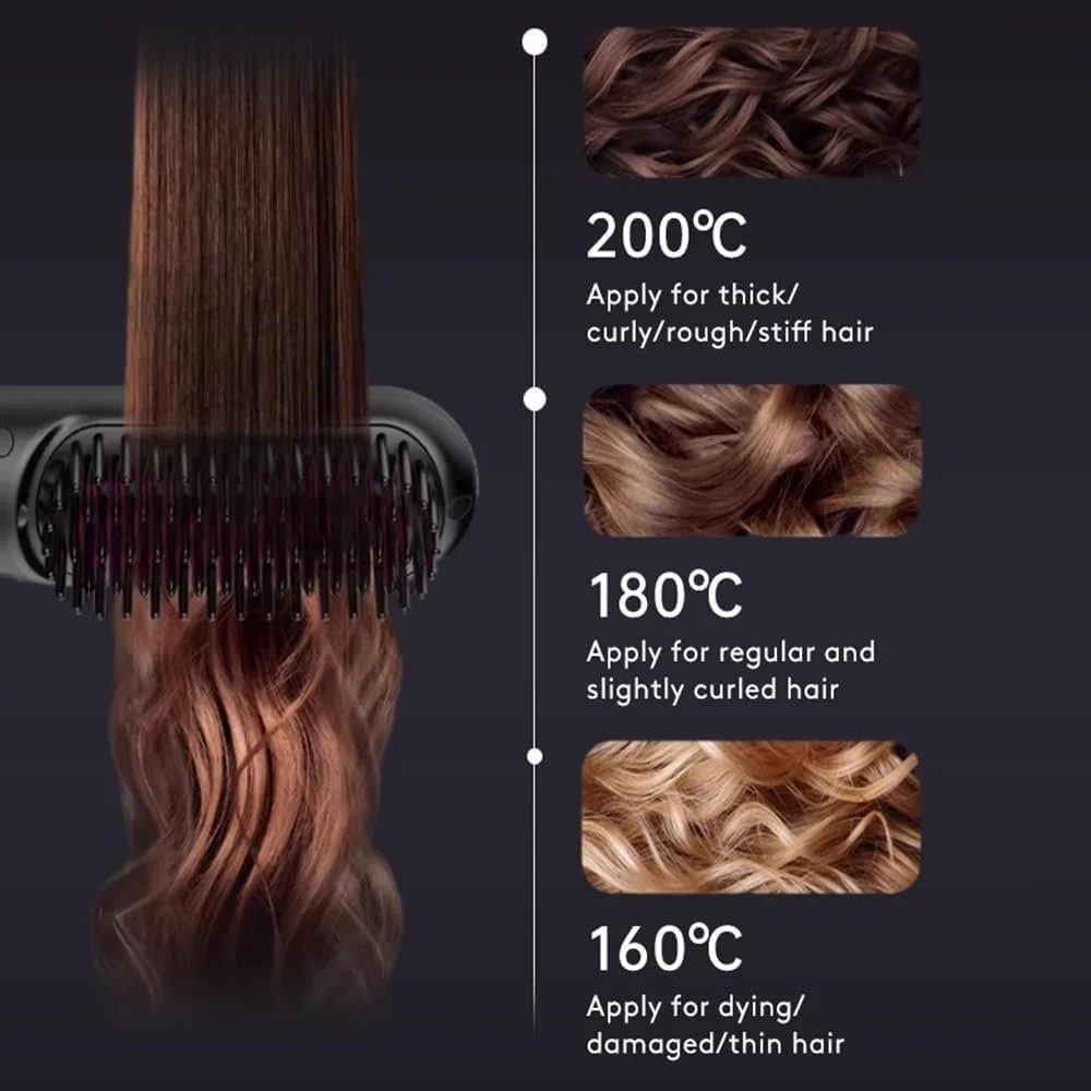Щітка-випрямляч акумуляторна BellaBrush Pro H-air S іонізація Чорна, фото №6 Щітка-випрямляч акумуляторна BellaBrush Pro H-air S іонізація Чорна, фото №6