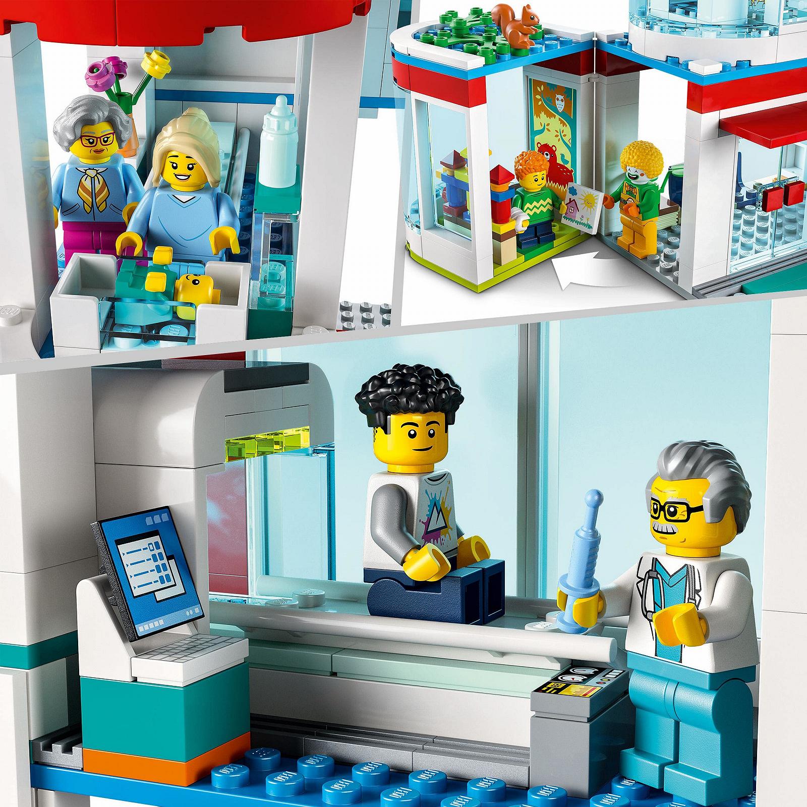 Конструктор Lego City Hospital 60330 з каретою швидкої допомоги, рятувальним вертольотом та 12 мініфігурками, фото №9