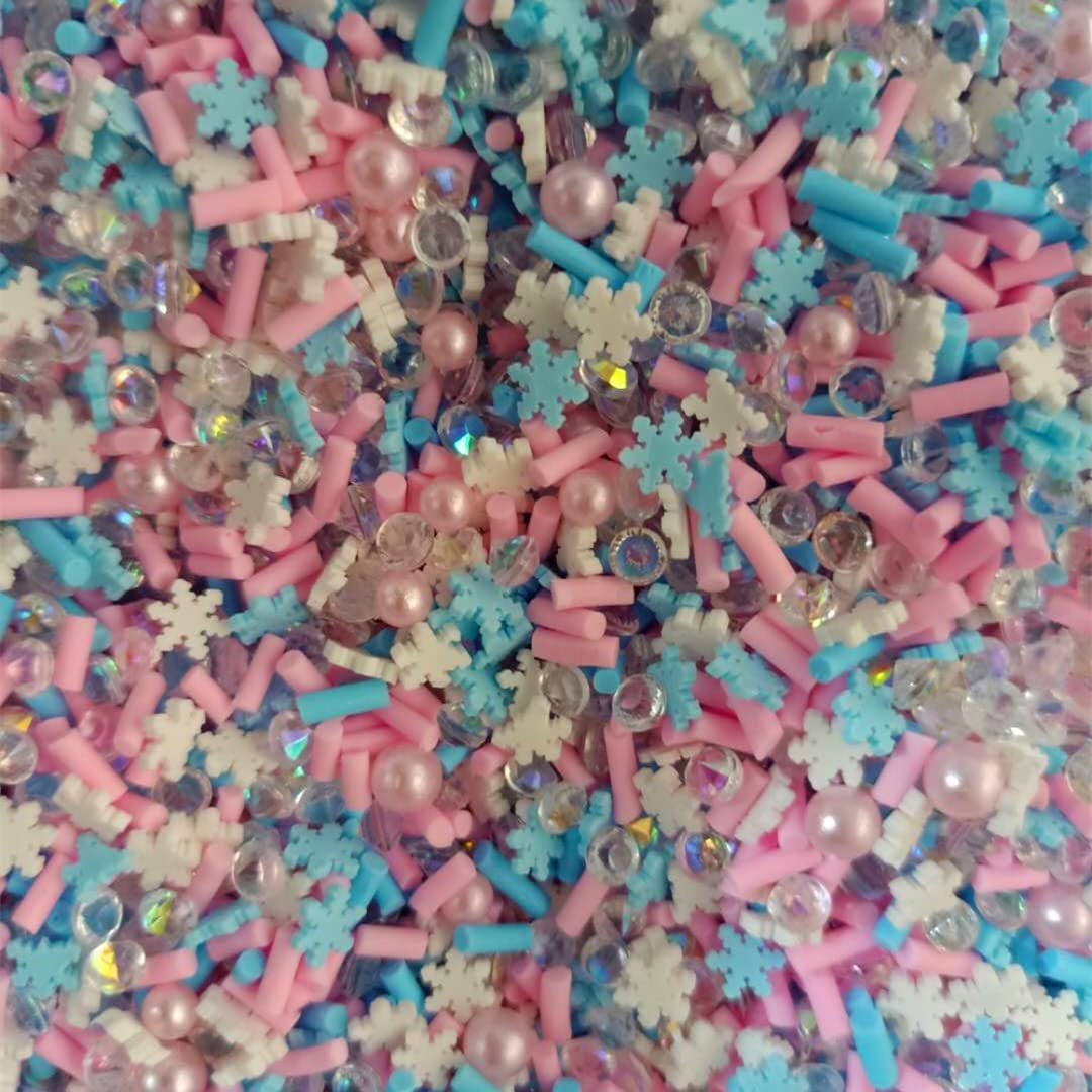 Диски Рождественская снежинка XRT-W05 Полимерная мягкая глина DIY украшение для смолы ногтей искусства слайм набор DIY торт десерт имитация еды ремесло изготовление XRT-W05, фото №1