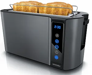 Тостер Arendo / 4 ломтика / 7 уровней поджаривания / Разогрев / Размораживание - Фото 1