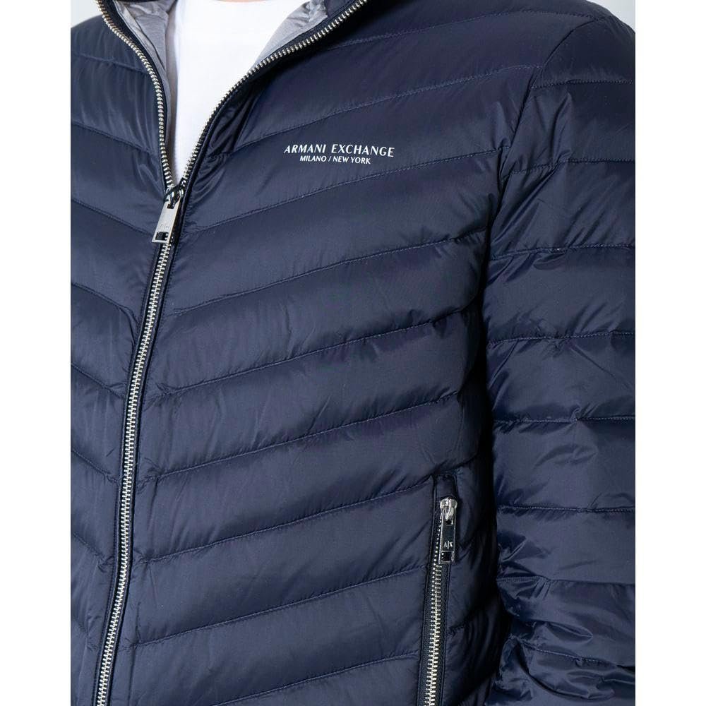 Куртка Armani Exchange Quilted Milano/New York Logo Мужская на молнии Зимняя Альтернатива пуху, фото №4