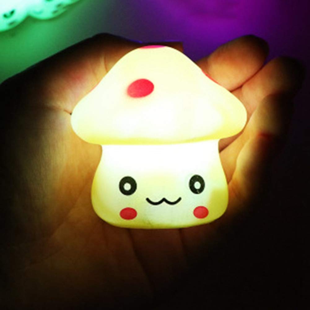 Ночник Clenp 1PC Mini Mushroom LED Мощность Изменение цветов, фото №7