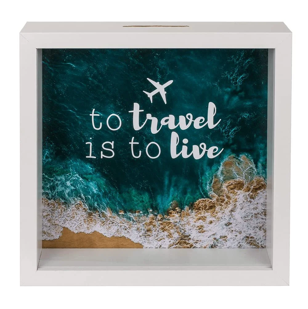 Скарбничка для подорожей makio "to travel is to live" Дерев'яна рама, фото №1