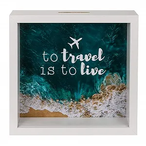 Скарбничка для подорожей makio "to travel is to live" Дерев'яна рама - Фото 1
