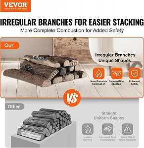 Керамические полена VEVOR SUN-LMZ068-1 / 10 штук / Огнестойкость 1832 градусов по Фаренгейту / Газ и этанол / Имитация древесины цена на synthetic.ua - Фото 1 Керамические полена VEVOR SUN-LMZ068-1 / 10 штук / Огнестойкость 1832 градусов по Фаренгейту / Газ и этанол / Имитация древесины synthetic.ua - Фото 1
