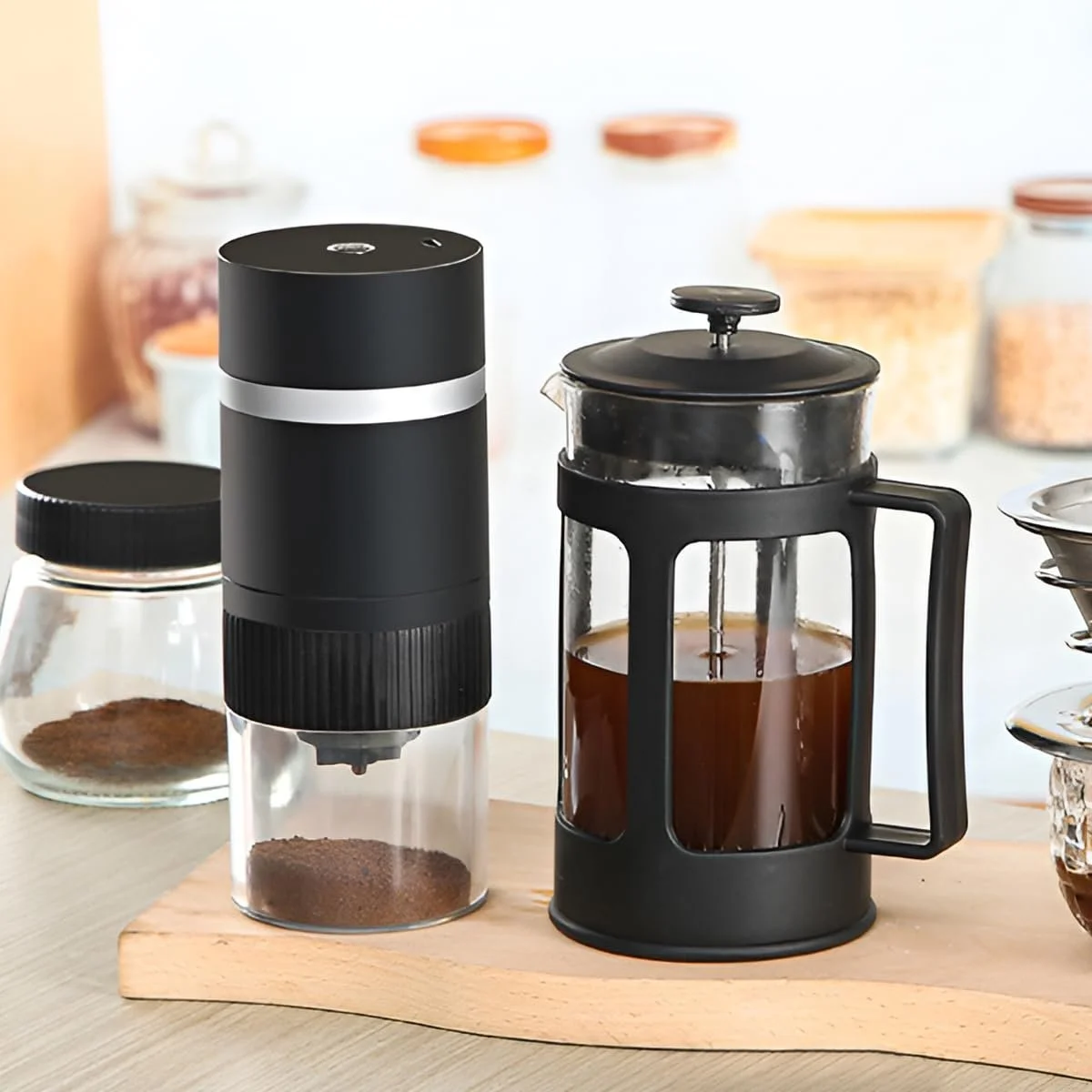 Електрична кавомолка WASAGA USB акумуляторна портативна бездротова міні-з жорнами для дому або офісу, фото №8