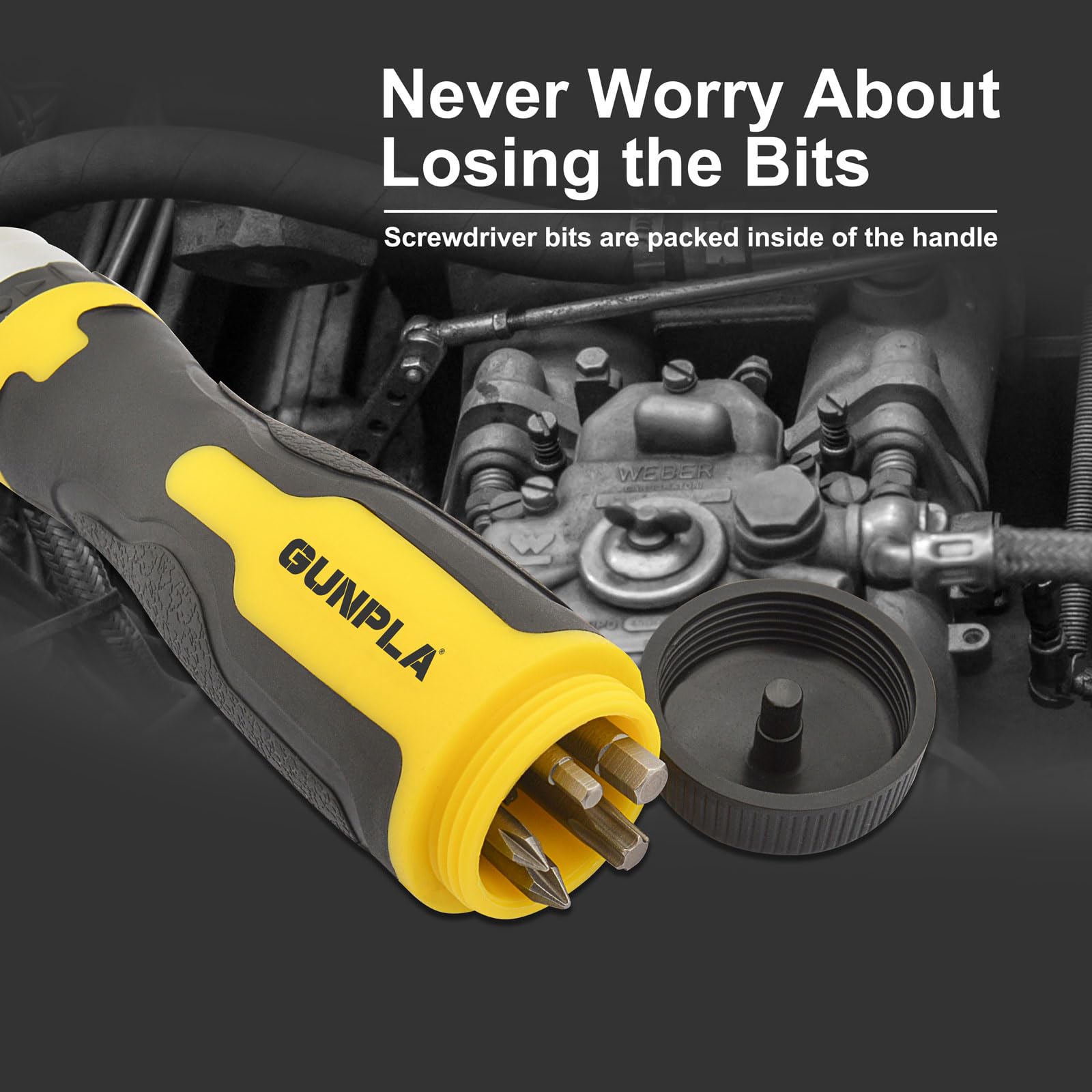 Набір викруток Gunpla Ratchet Screwdriver Set 16 in 1 Ratchet викрутка-тримач з бітами 72 зуби з 7 подвійними бітами та подовжувальної штангою викрутка з бітами в ручці, фото №6