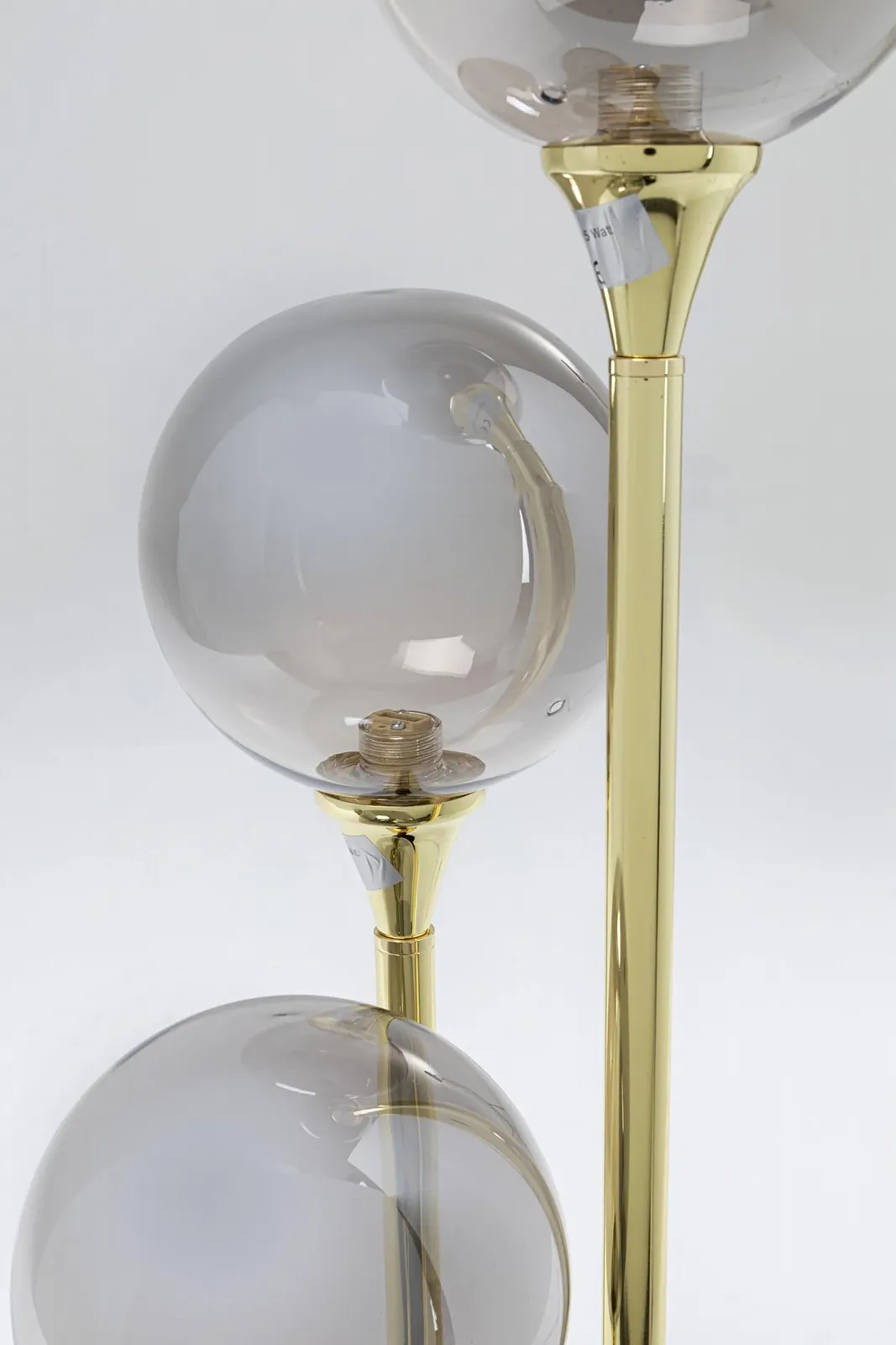 Настільна лампа Kare Al Capone Tre Gold Дизайнерська Скляні плафони Мармурова основа 83 x 18 x 18 см Золота, фото №4