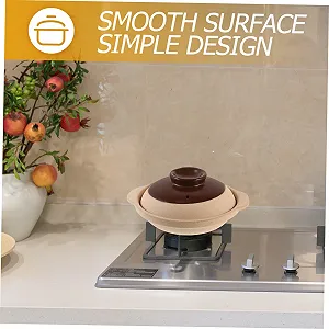 Каструля Sosoport керамічна з кришкою для газової плити подвійні ручки synthetic.ua - Фото 1