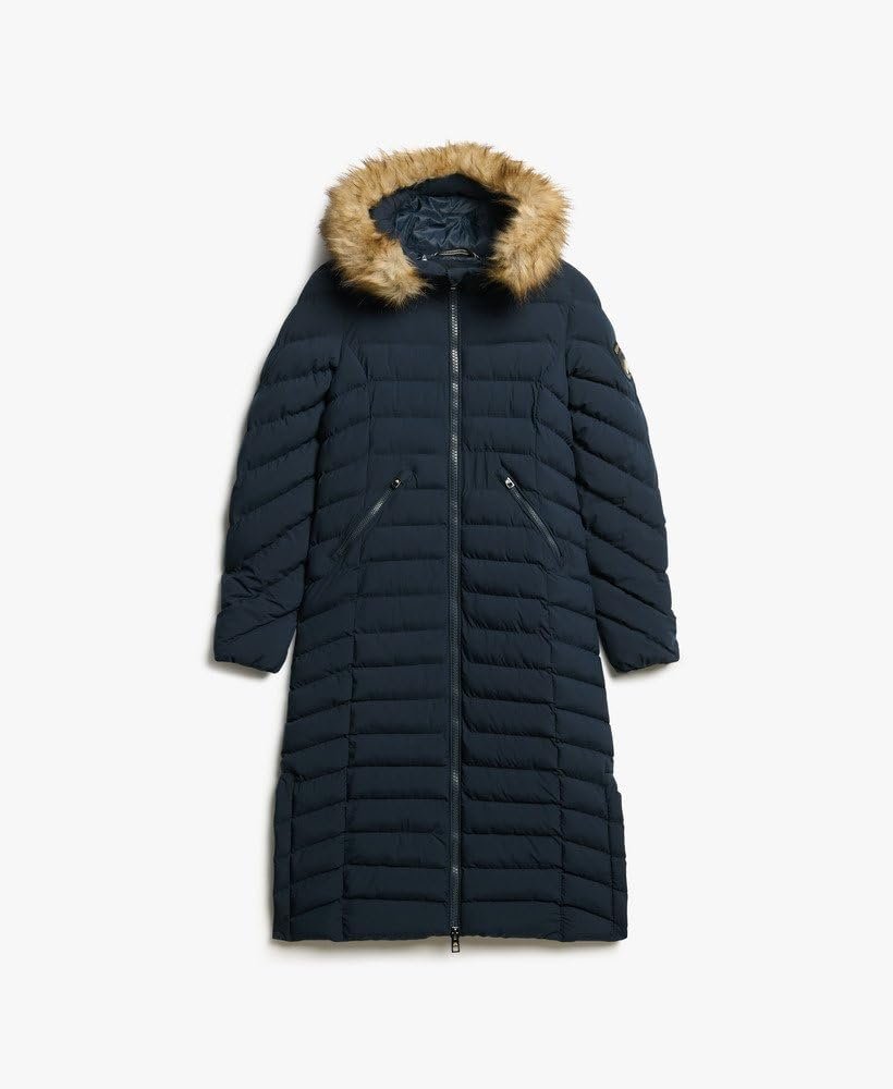 Куртка Superdry Long Fuji с капюшоном и искусственным мехом для женщин, фото №6