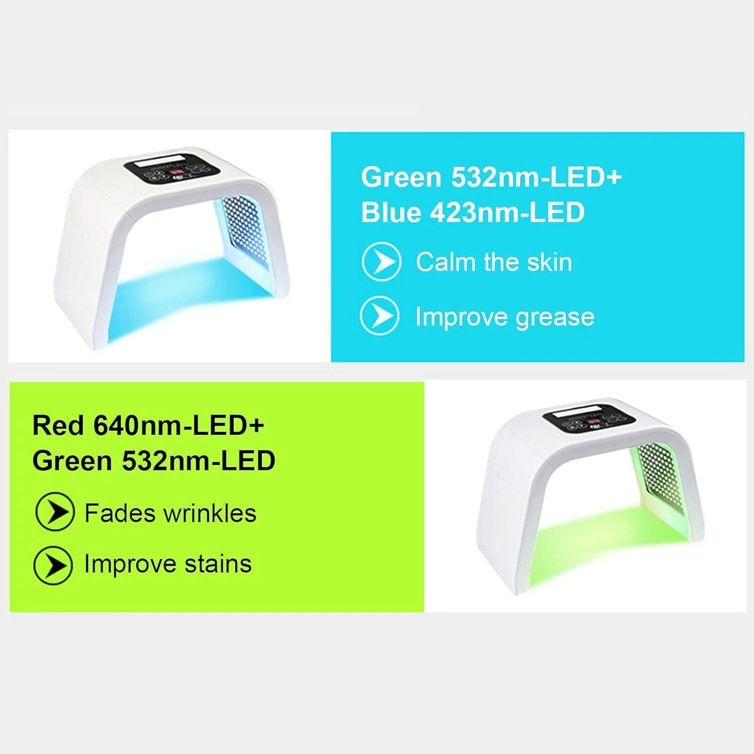 Маска для обличчя Світлова терапія HINOPY, 7 кольорів Photon LED світлотерапія для обличчя, фото №6 Маска для обличчя Світлова терапія HINOPY, 7 кольорів Photon LED світлотерапія для обличчя, фото №6