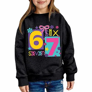 Світшот для дівчинки з круглим вирізом - Фото 1