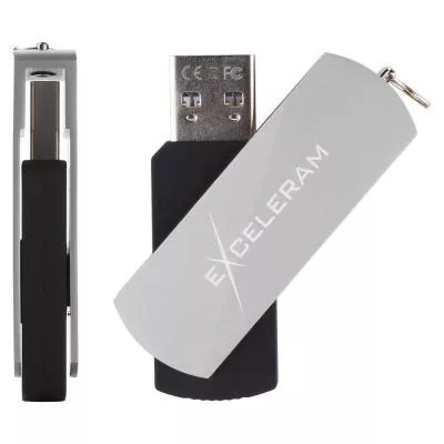 USB флеш-накопитель Exceleram 128GB P2 Series Silver/Black USB 3.1 Gen 1 EXP2U3SIB128, фото №4