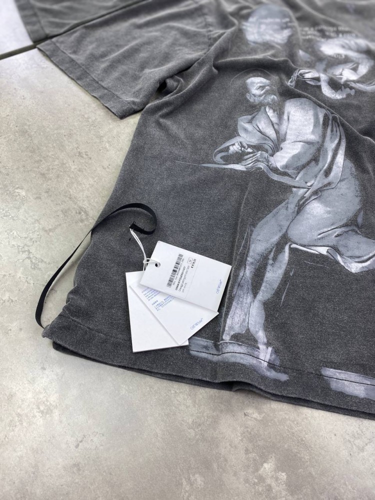 Футболка серая Off White gray f636, фото №4