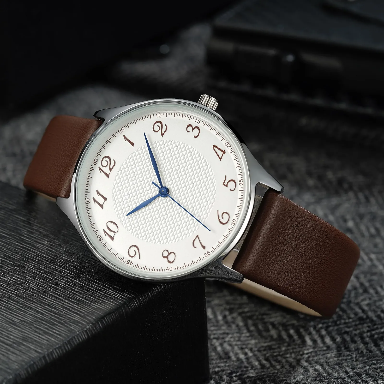 Мужские часы CIVO Классический A-3 Коричневый ремешок, фото №3 Мужские часы CIVO Классический A-3 Коричневый ремешок, фото №3