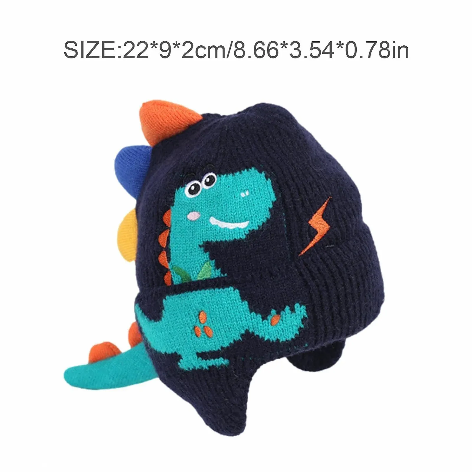 Вязана Шапка Динозавр, зимова, фото №3