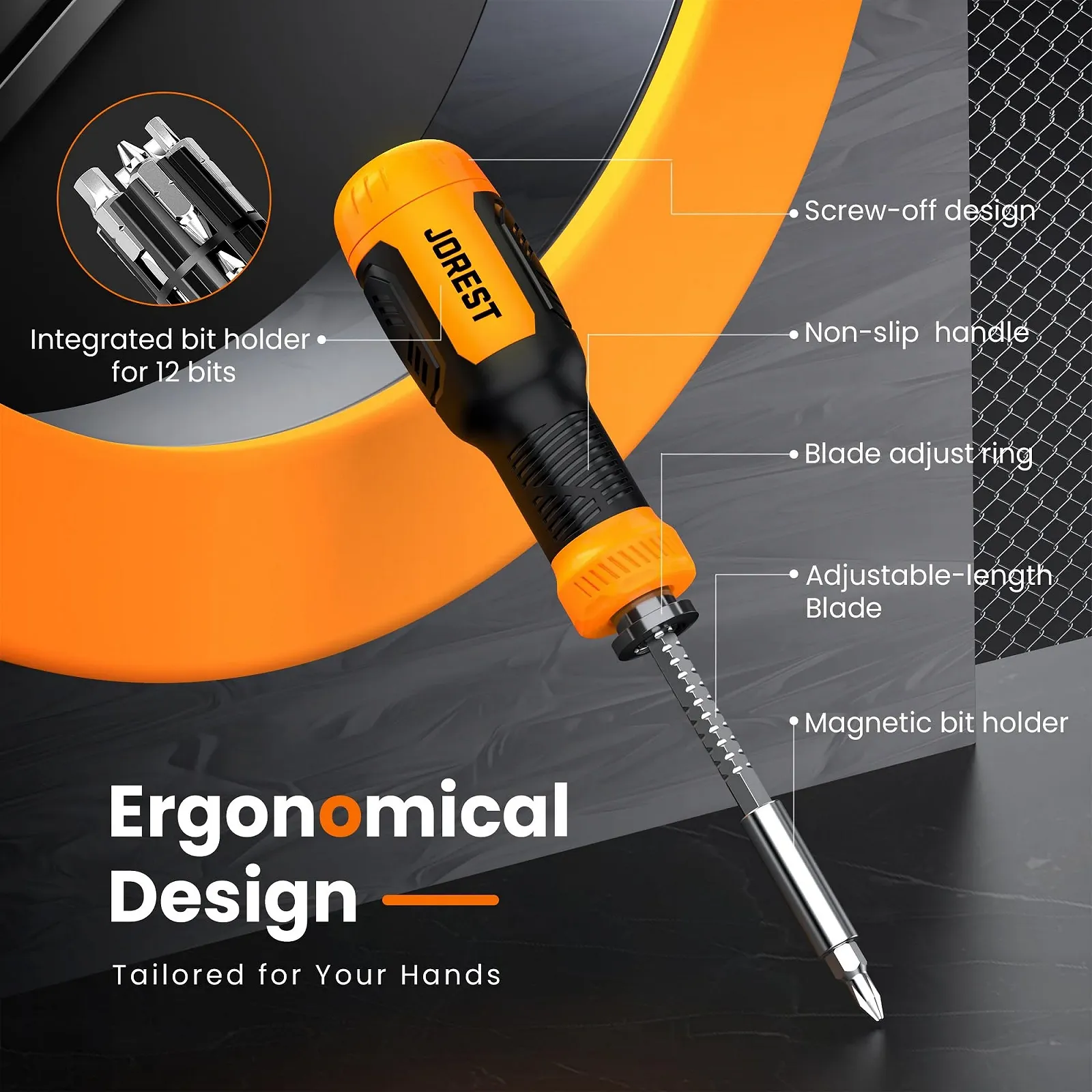 Набір багатобітових викруток Jorest 25 в 1 Магнітна, фото №3