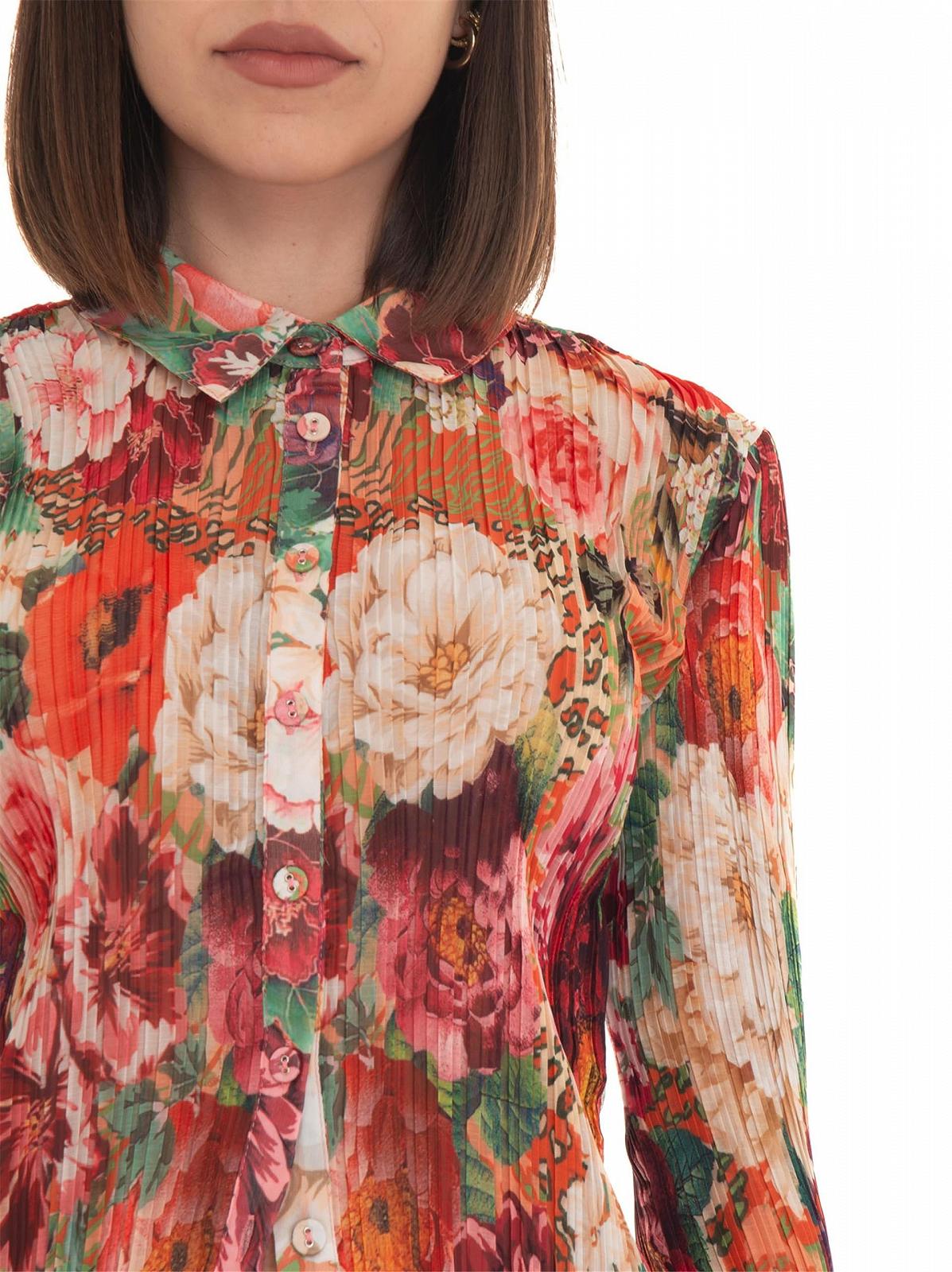 Жіноча блуза Guess - Vivenne Pleated Button Up Peony Animal Print - S, фото №5 Жіноча блуза Guess - Vivenne Pleated Button Up Peony Animal Print - S, фото №5