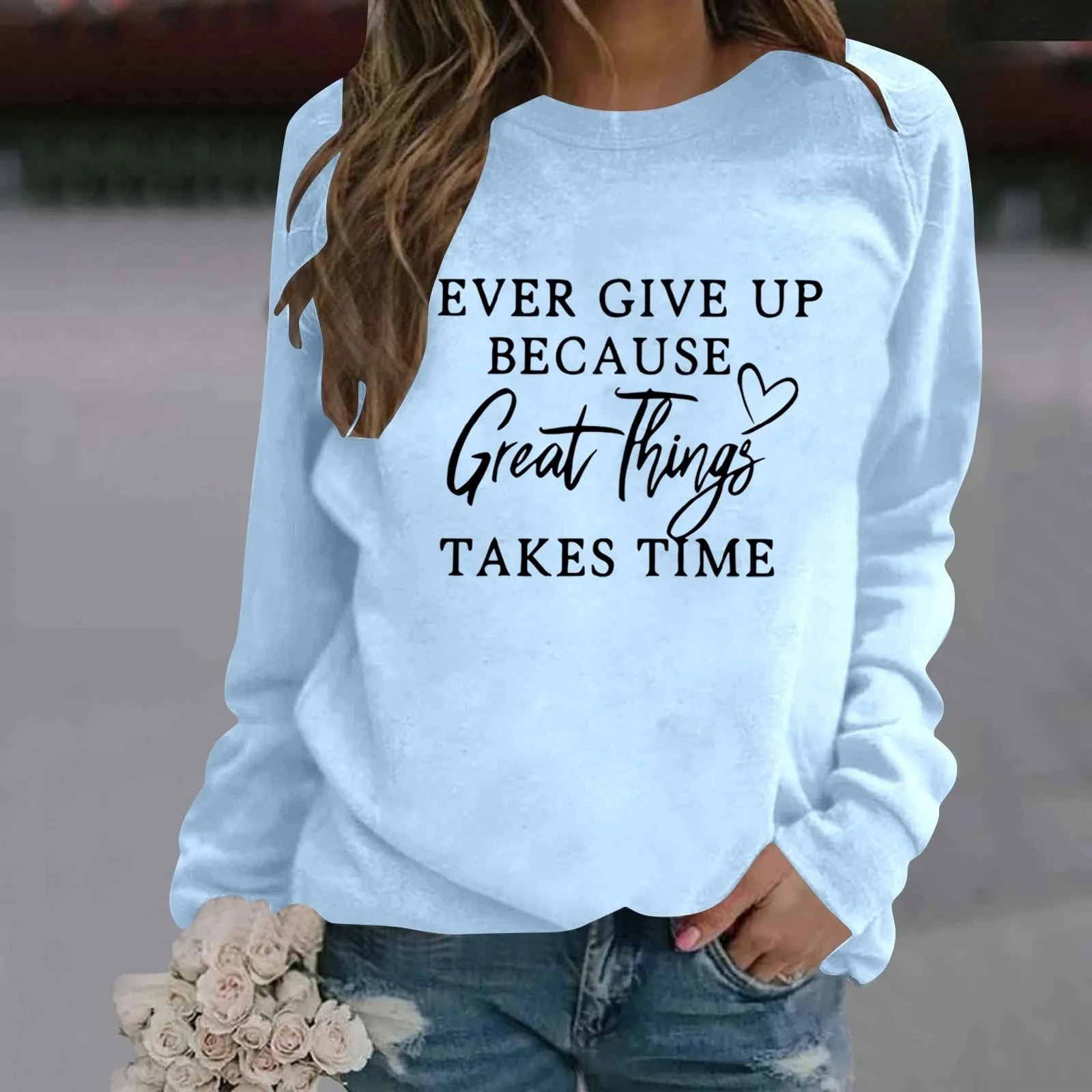 Пуловер Qzeanxy Женский Круглый вырез Осень Зима Повседневные топы с длинными рукавами Классический Базовый Круглый вырез Толстовка Элегантная Базовая рубашка с длинными рукавами Спортивный пуловер без капюшона, фото №2