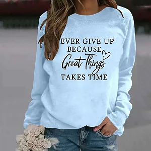 Пуловер Qzeanxy Женский Круглый вырез Осень Зима Повседневные топы с длинными рукавами Классический Базовый Круглый вырез Толстовка Элегантная Базовая рубашка с длинными рукавами Спортивный пуловер без капюшона synthetic.ua - Фото 1