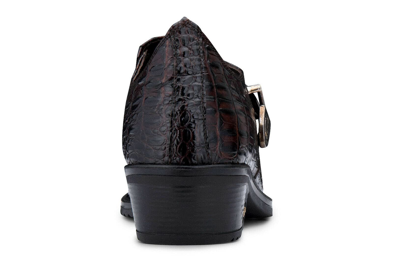 Туфли в стиле панк из натуральной кожи с крокодиловым узором Infinity Leather Cuba Design, фото №4
