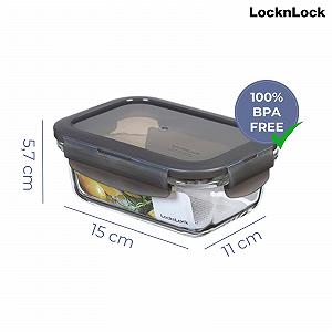 Контейнер для зберігання LocknLock OVEN GLASS 380 мл 150x110x57 мм Боросилікатне скло synthetic.ua - Фото 1