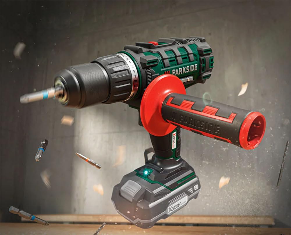 Аккумуляторная ударная дрель Parkside PSBSA 20-Li C3 20 В 3-в-1 без аккумулятора и зарядного устройства, фото №7