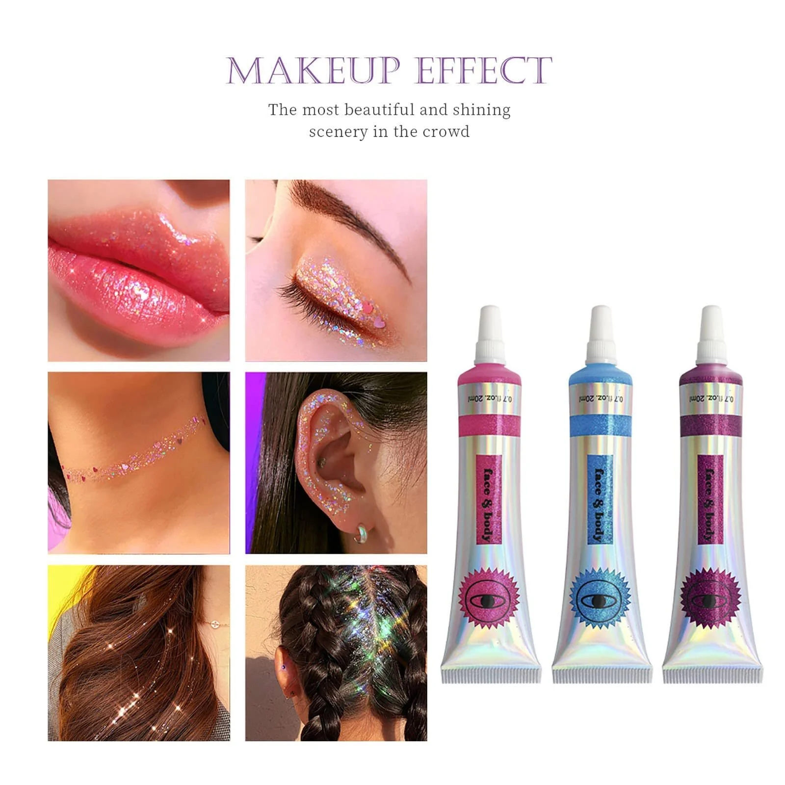 Набор кистей для теней, Тени-карандаш, Жидкая подводка для глаз с блестками, шиммером для макияжа глаз, фото №5 Набор кистей для теней, Тени-карандаш, Жидкая подводка для глаз с блестками, шиммером для макияжа глаз, фото №5