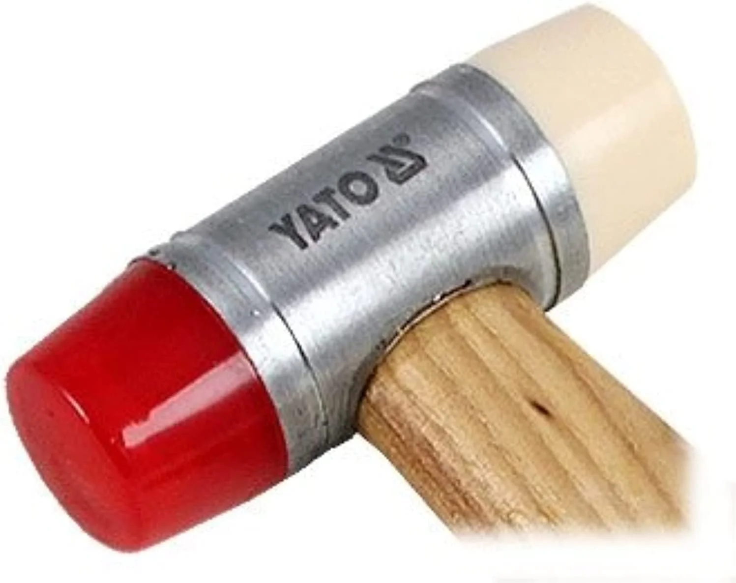 Молоток Yato yt-4632 с ПУ и нейлоновой головкой 35 mm с деревянной ручкой, фото №2