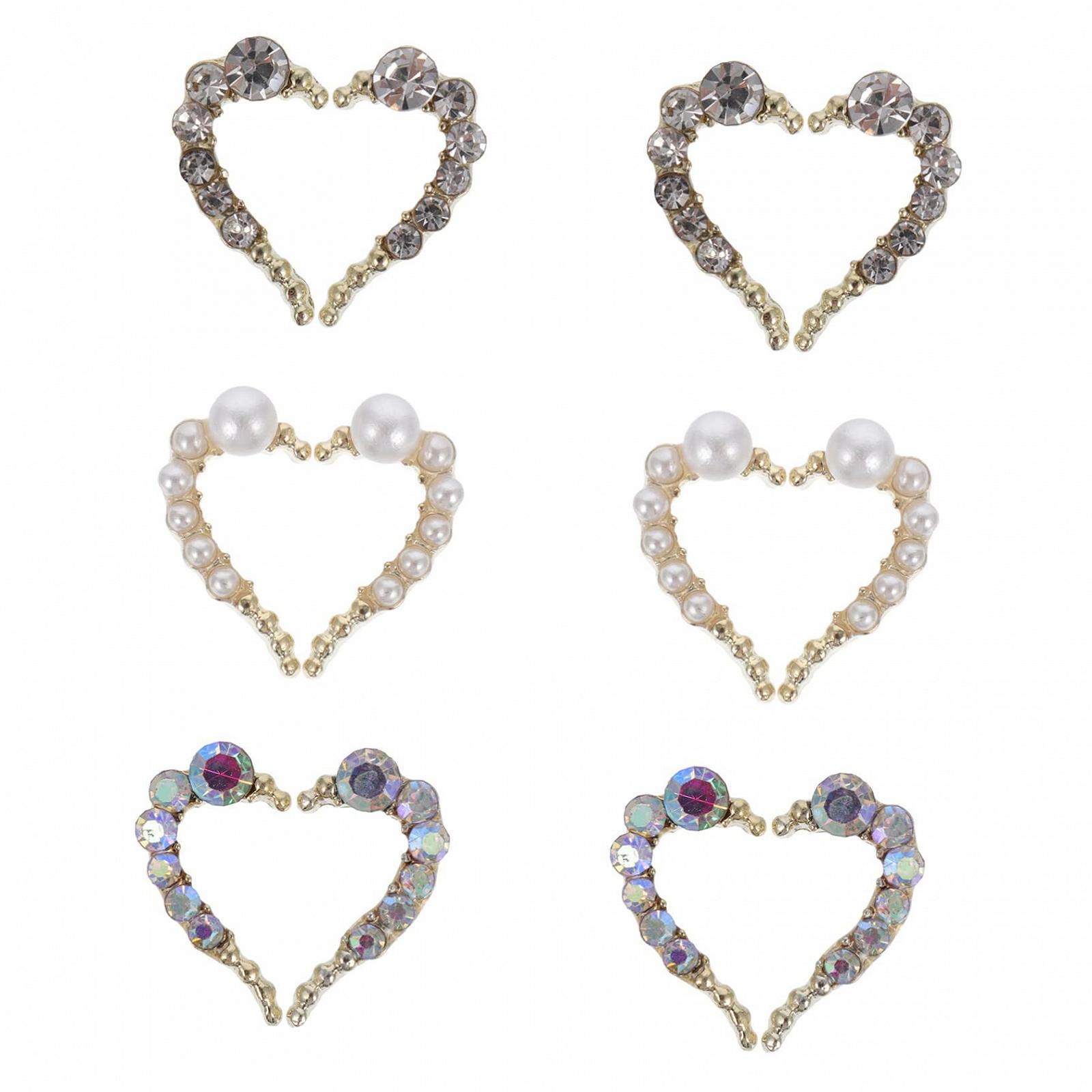 Стразы для ногтей Beavorty 12 шт., в форме сердца, украшения для DIY маникюра, блестящие украшения для маникюра, фото №1