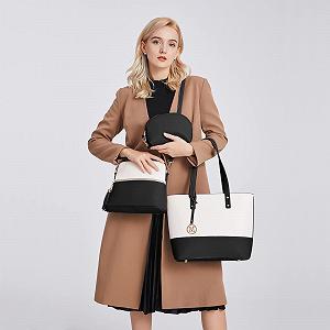 Жіноча Сумка-тоут Miss Lulu Shopper, 3 шт. Набір, велика сумка-шопер, сумка через плече з китицею та гаманцем з регульованим плечовим ременем - Фото 1