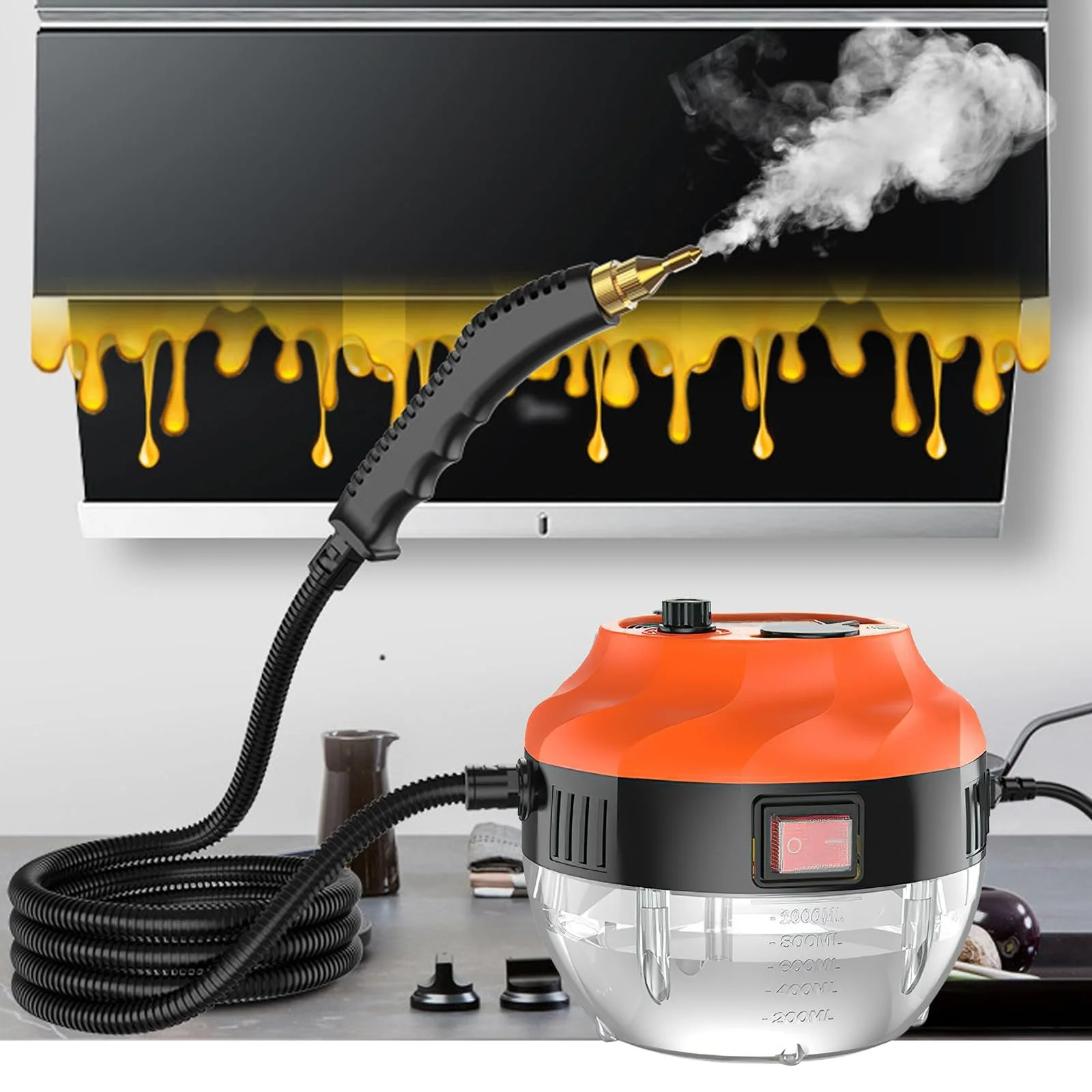 Пароочисник побутовий 2500W 1350 ml 3 bar ручний, фото №1